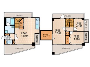 プリオーレ夙川さくら道(601)の物件間取画像